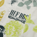 HUF BLOOM RESORT TOP voorkant logo close-up