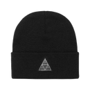 HUF ESSENTIALS TRIPLE TRIANGLE BEANIE zwart voorkant