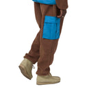 HUF FORT POINT SHERPA PANT Dust brown achterkant teddy cargo broek Revert95.com