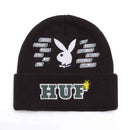 HUF PLAYBOY MONTHS BEANIE zwart voorkant muts Revert95.com