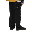 HUF X PLAYBOY VVS DOUBLE KNEE PANT zwart achterkant relaxed fit normal waist broek Revert95.com
