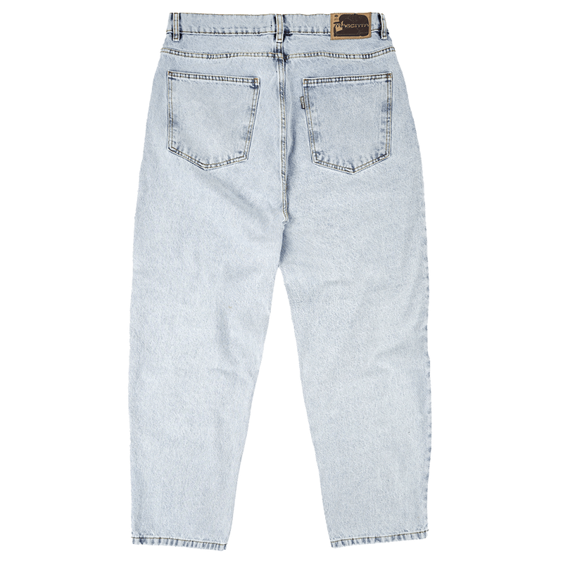 Magenta Skateboard denim jeans OG DENIM WASHED BLUE broek achterkant Revert95.com