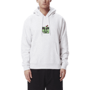 Obey Pin face hoodie ash voorkant