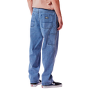 Obey Carpenter denim light indigo skate broek achterkant