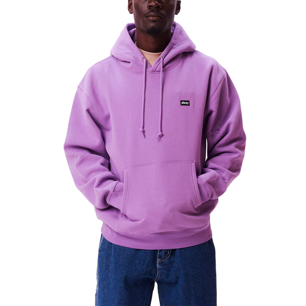 Obey MINI BOX LOGO Pullover Orchid hoodie voorkant