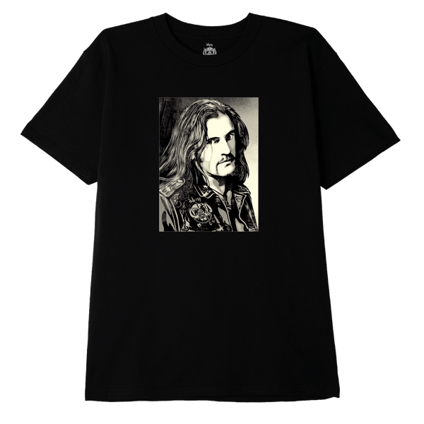 Obey x Motörhead samenwerking Lemmy t-shirt voorkant zwart