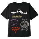 Obey x Motörhead test print t-shirt off black voorkant