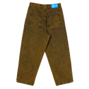 Polar Big Boy Jeans Yellow Black skate broek achterkant product