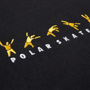 Polar Cartwheel Crewneck Black voorkant close-up