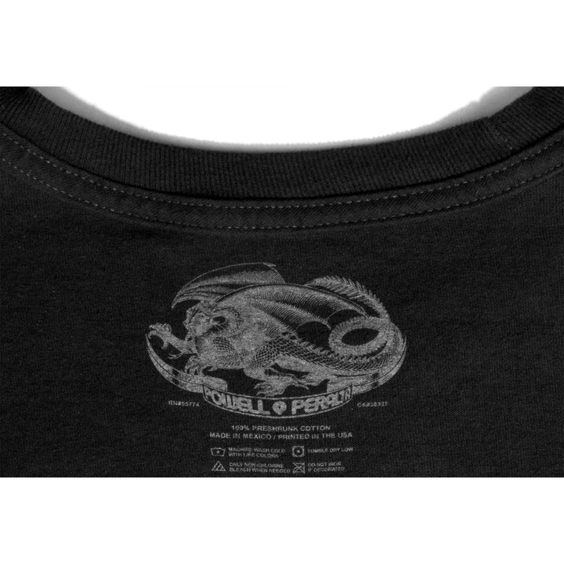 Powell Peralta Rat Bones T-Shirt black voorkant close-up Revert95.com