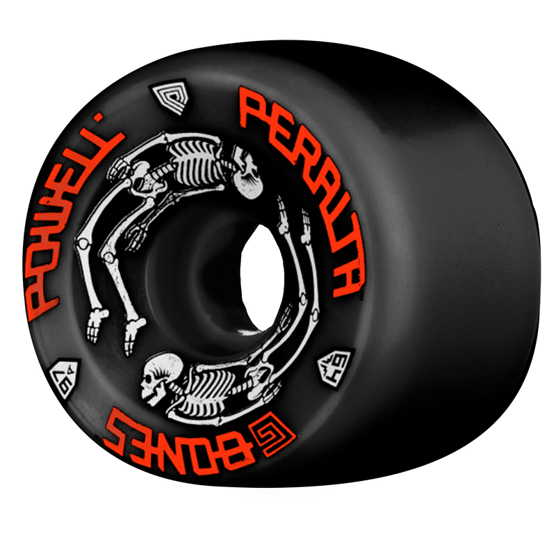 Powell peralta G bones skateboard wielen 64mm 97a zwart pack van 4