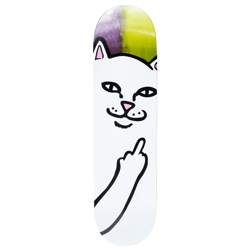Ripndip Lord Nermal Board lime purple achterkant skateboard deck