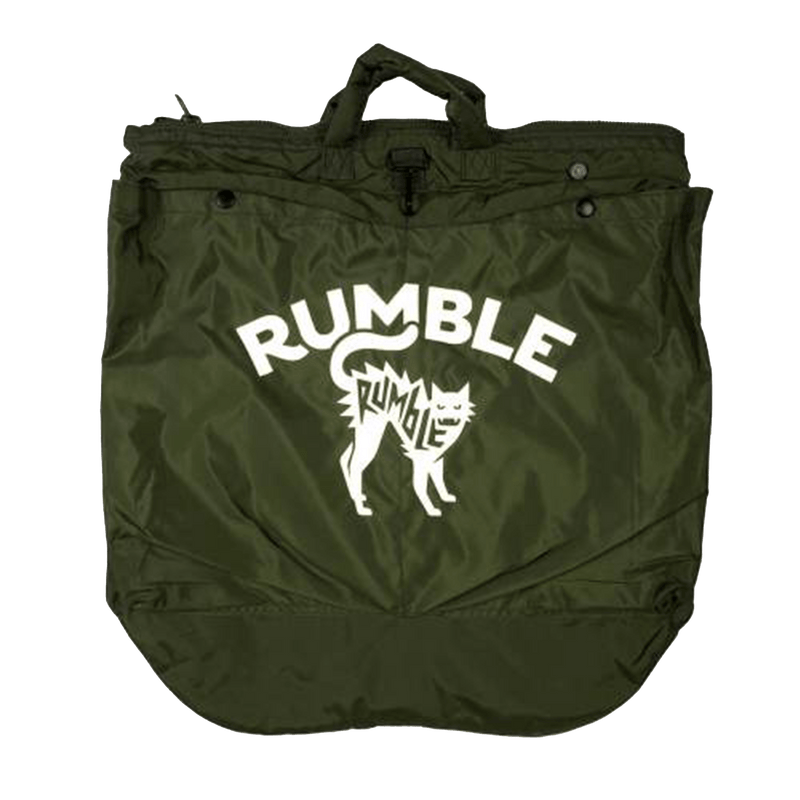 Rumble speed shop Helmen tas voorkant groen verlicht