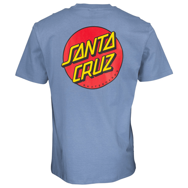 Santa cruz classic dot T-shirt achterkant product washed navy