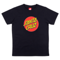 Santa Cruz Skateboards youth classic dot T-shirt black voorkant