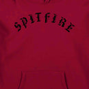 Spitfire Old E Combo Sleeve kinderkleding Hoodie marron zwart voorkant close-up Revert95.com