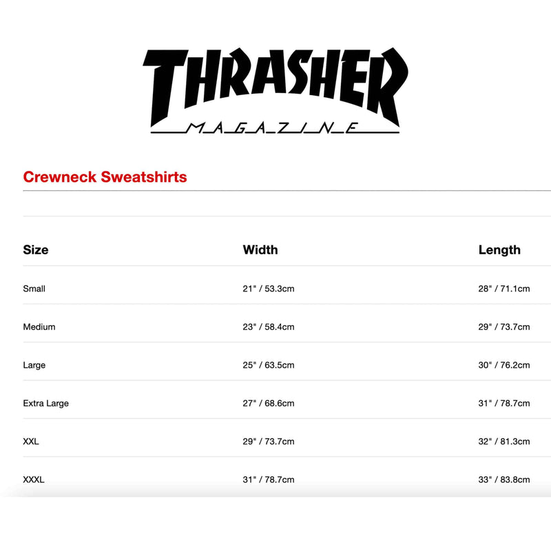 Thrasher GODZILLA BURST CREW SWEAT BLACK matentabel sweaters Revert95.com