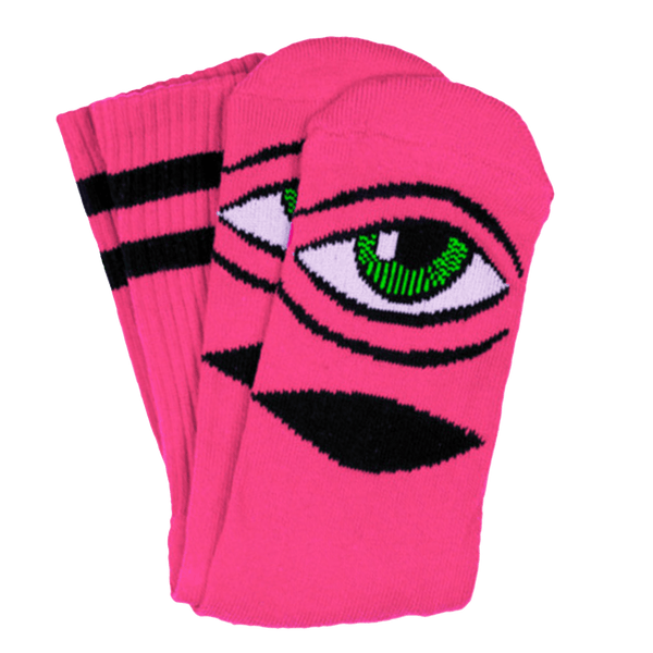 Toy Machine Sect eye sock 3 sokken roze