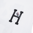 HUF PREY CLASSIC H T-SHIRT wit voorkant close-up